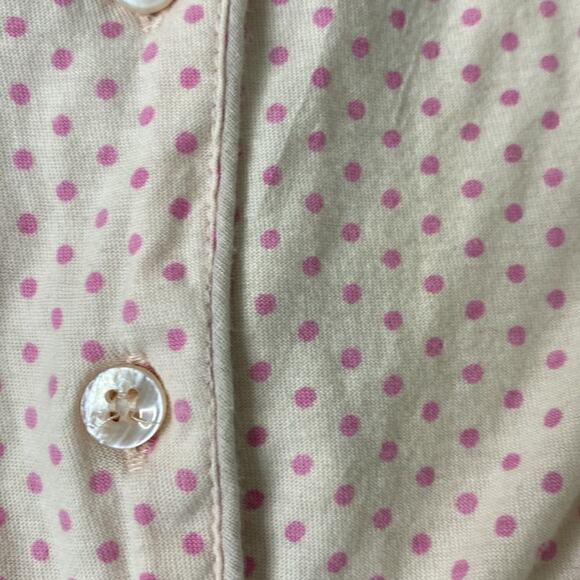 Nasty Gal 2 piece Short Sleve Pajama Set. Pink with dark pink polka dots Size 10 - Picture 8 of 15